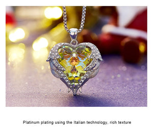 MERMAID'S ENCHANTING CRYSTAL HEART NECKLACE