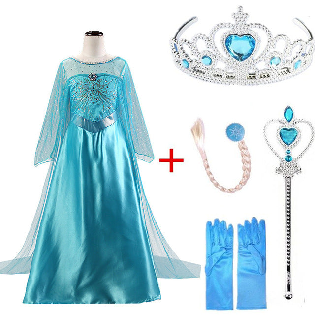 Frozen Queen Elsa & Princess Anna Costume Dresses