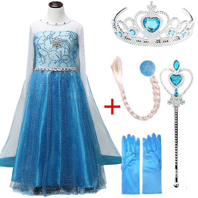 Frozen Queen Elsa & Princess Anna Costume Dresses
