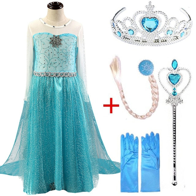 Frozen Queen Elsa & Princess Anna Costume Dresses
