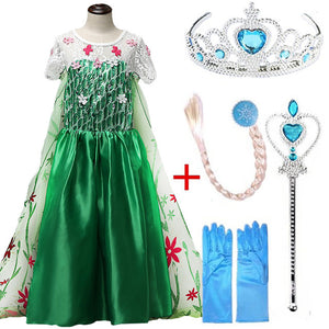 Frozen Queen Elsa & Princess Anna Costume Dresses
