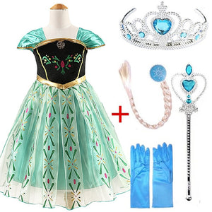 Frozen Queen Elsa & Princess Anna Costume Dresses