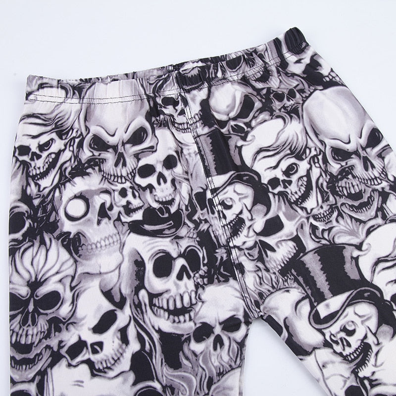 Ladies Sexy Gothic Skull Leggings
