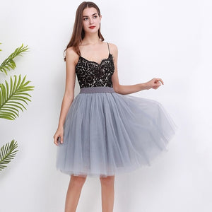 5 Layers 60cm Women's Princess Midi Tulle Skirt