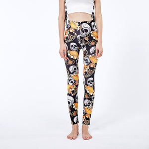 Ladies Sexy Gothic Skull Leggings