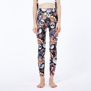 Ladies Sexy Gothic Skull Leggings