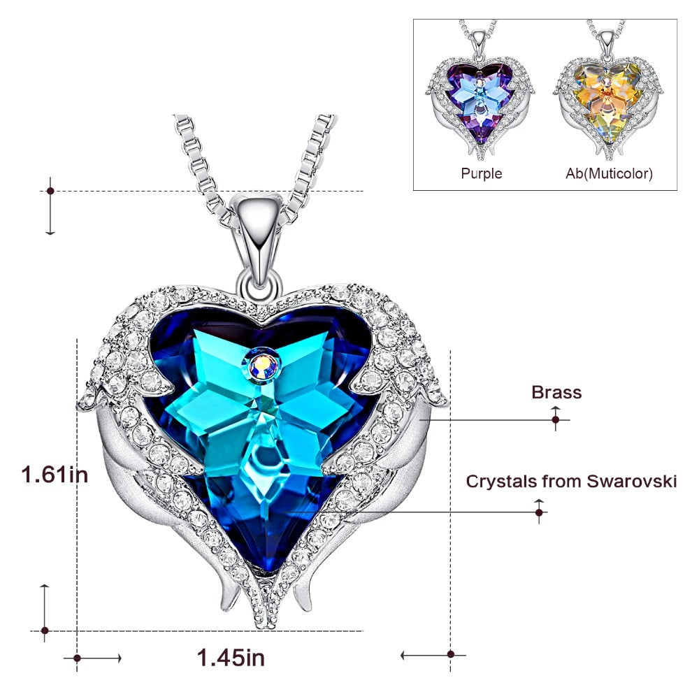 MERMAID'S ENCHANTING CRYSTAL HEART NECKLACE