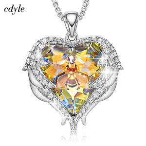 MERMAID'S ENCHANTING CRYSTAL HEART NECKLACE